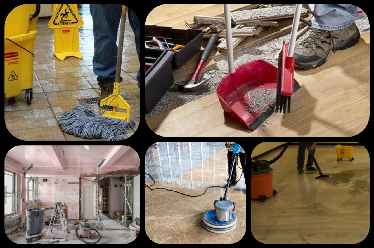 Cleaning after construction