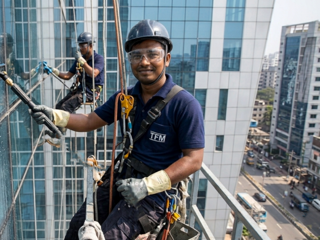 High-Rise Building Glass Cleaning